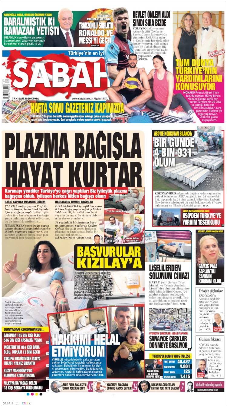 Portada de Sabah (Turqu&iacute;a)