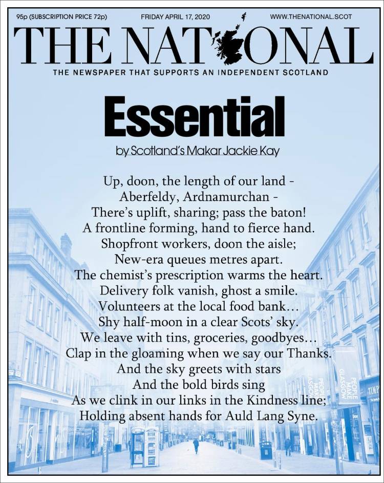 Portada de The National (Reino Unido)