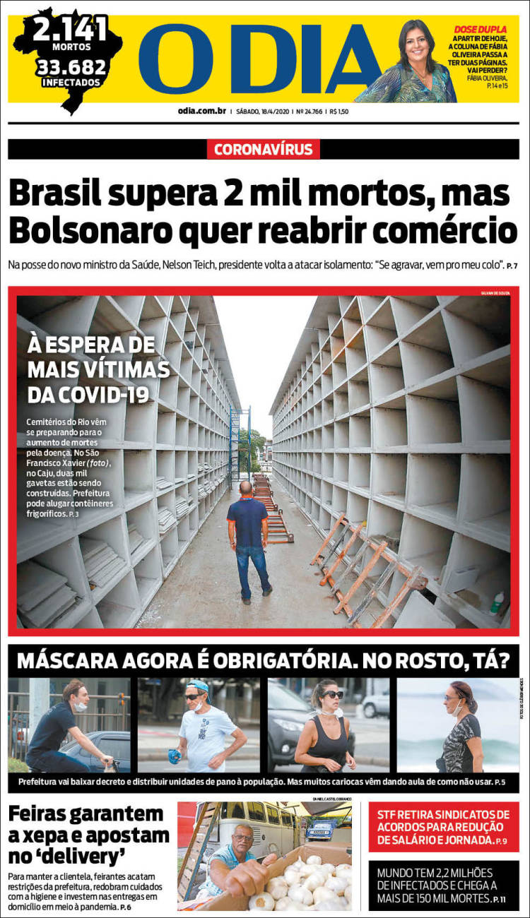 Portada de O Dia (Brasil)