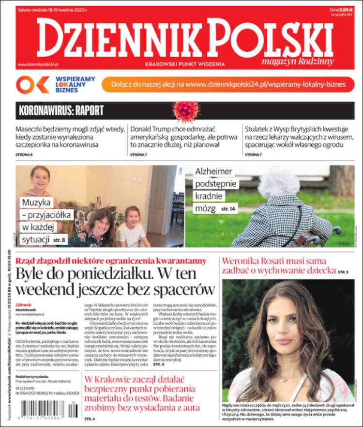 Portada de Dziennik (Polonia)