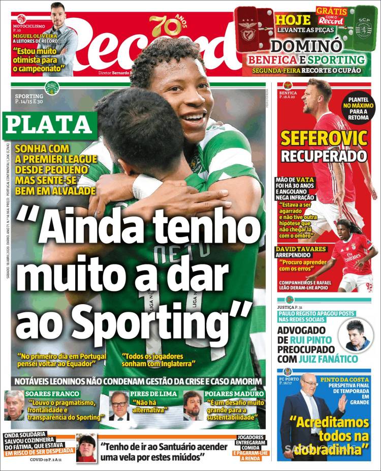 Portada de Record (Portugal)
