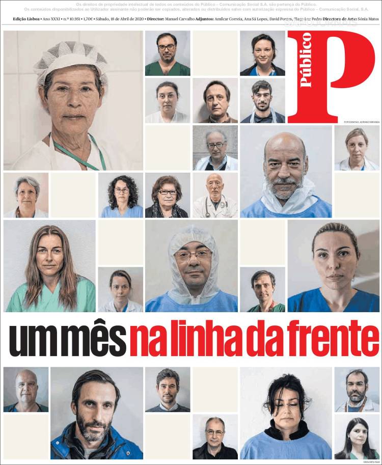 Portada de Público (Portugal)
