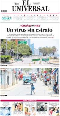 Portada de El Universal (Colombia)