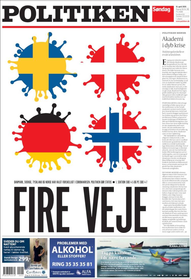 Portada de Politiken (Dinamarca)