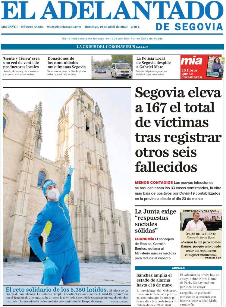 Portada de El Adelantado de Segovia (España)
