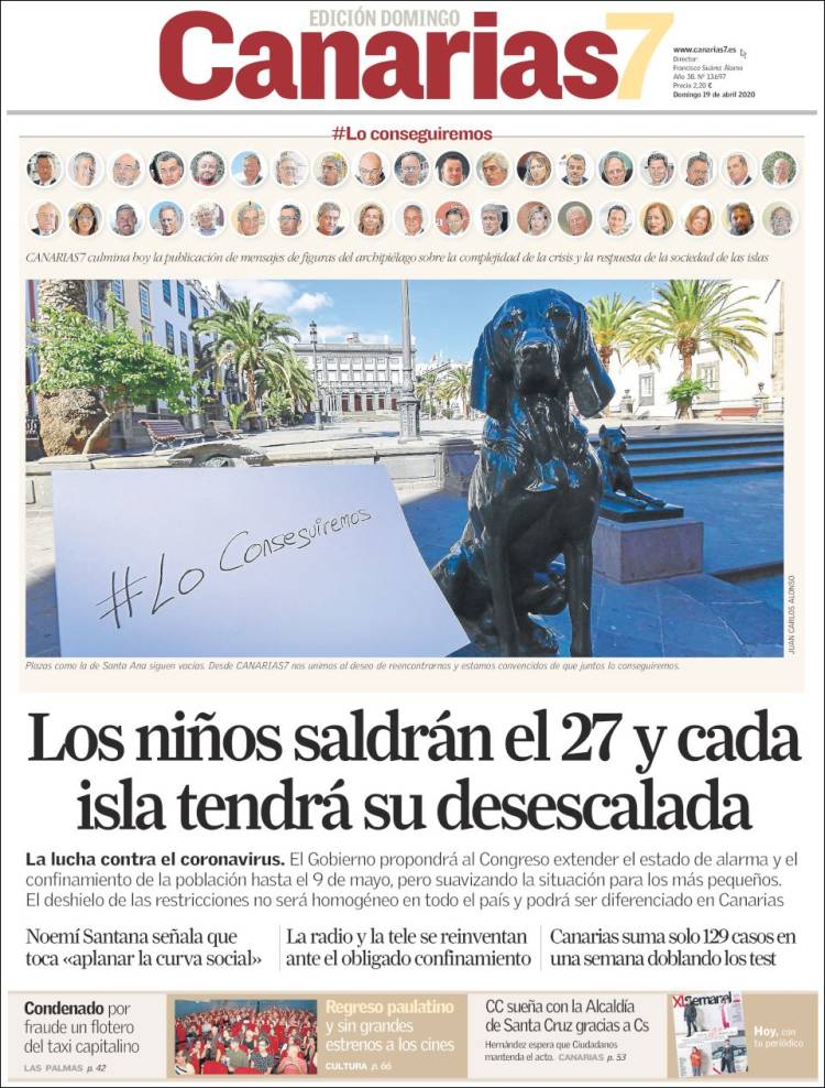 Portada de Canarias 7 (España)