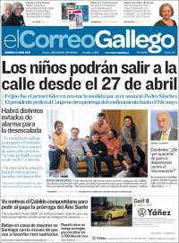 Portada de El Correo Gallego (España)