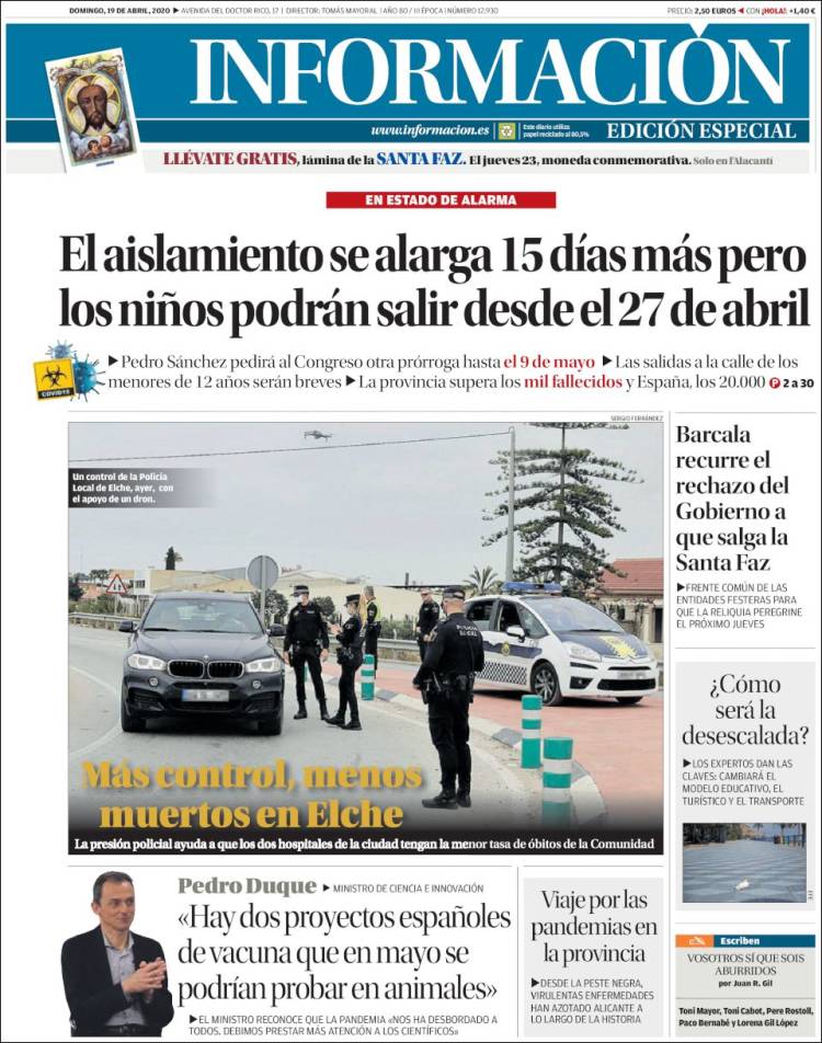 Portada de Diario Información (España)