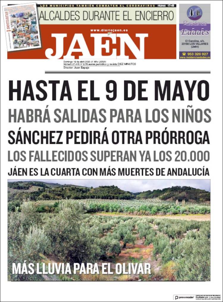 Portada de Diario Jaén (España)