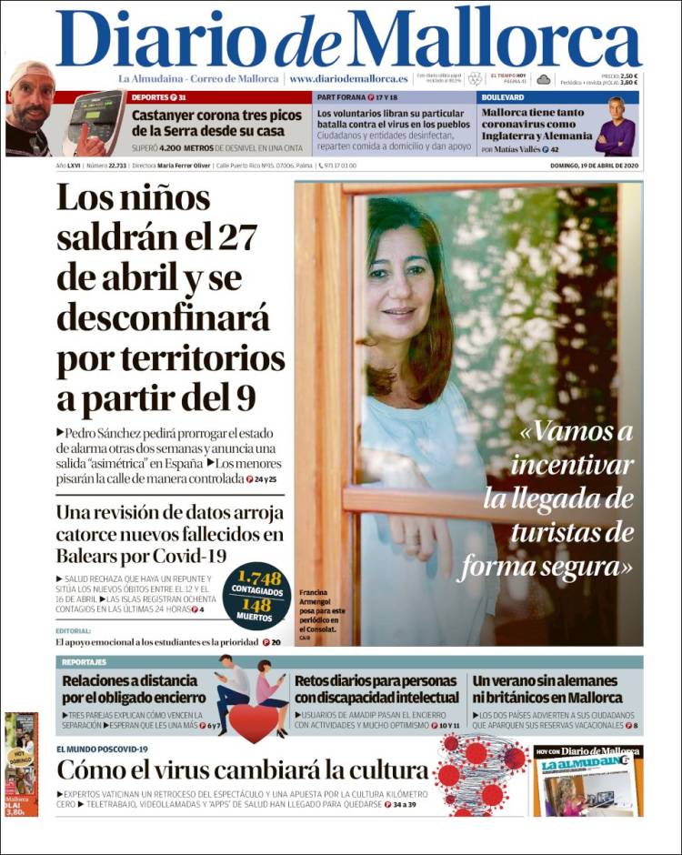 Portada de Diario de Mallorca (España)