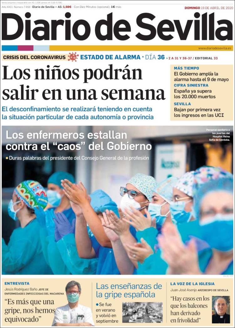Portada de Diario de Sevilla (España)