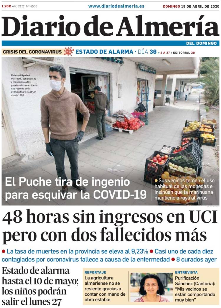 Portada de Diario de Almería (España)