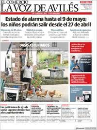 Portada de El Comercio - Avilés (España)