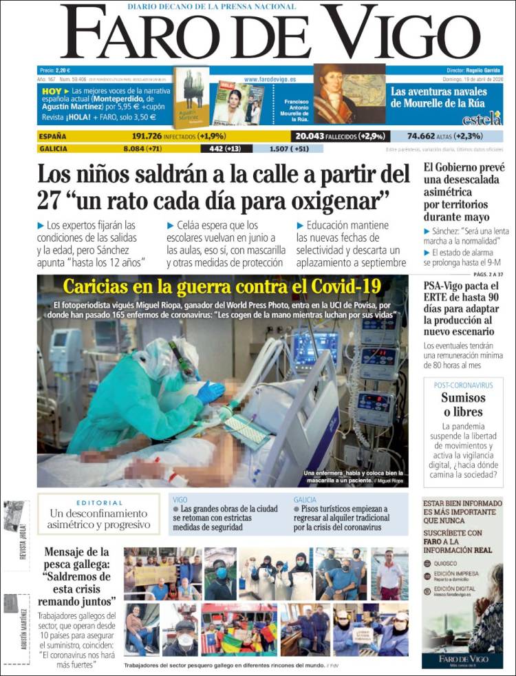 Portada de Faro de Vigo (España)