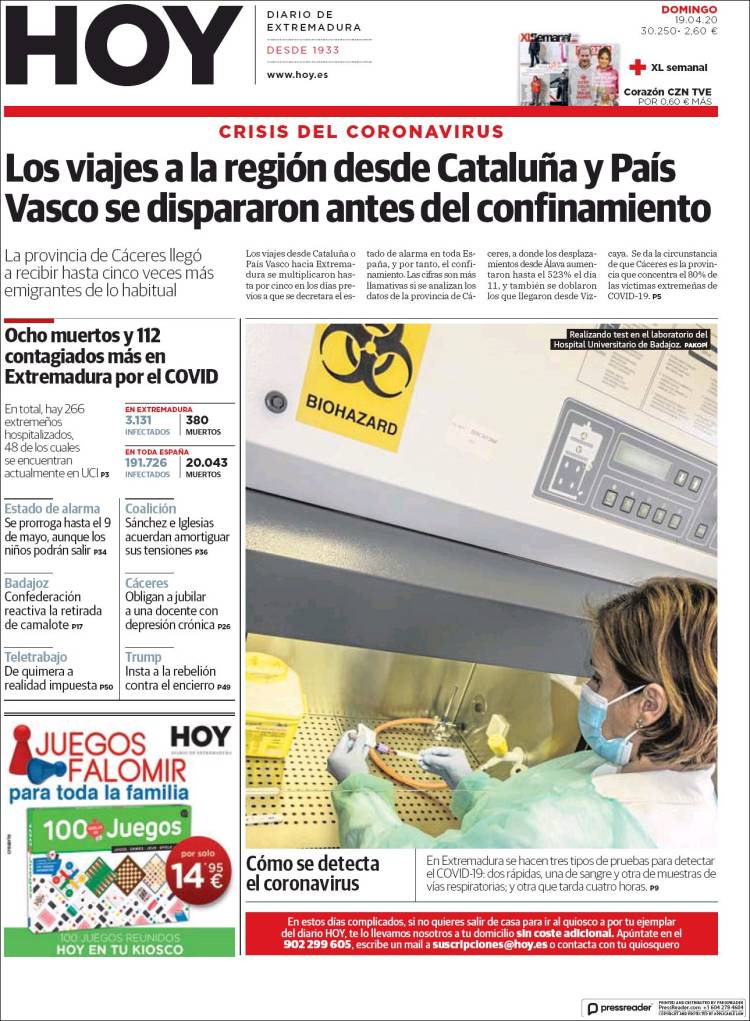 Portada de Hoy - Caceres (España)