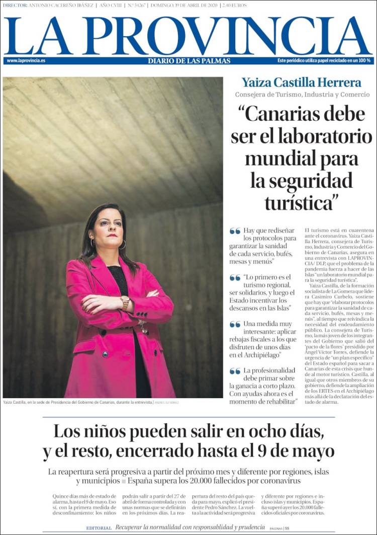 Portada de La Provincia (España)