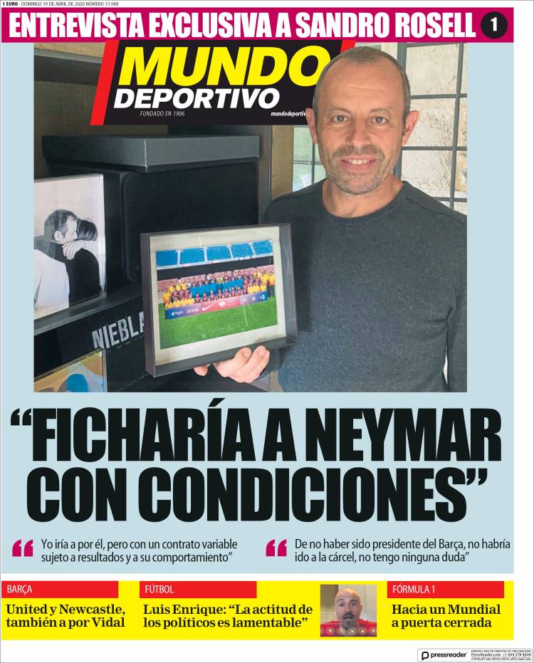 Portada de El Mundo Deportivo (España)