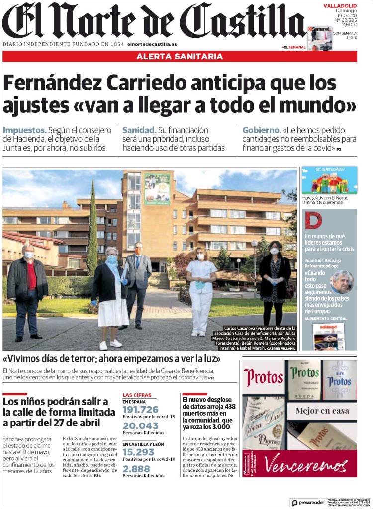 Portada de Norte de Castilla - Valladolid (España)