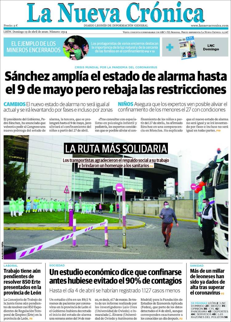 Portada de La Nueva Crónica (España)