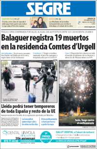 Portada de Segre  (España)