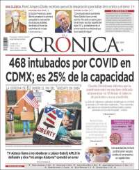 Portada de La Crónica de Hoy (México)