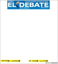 Portada de El Debate de Culiacán (México)