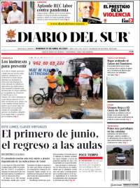 Portada de El Diario del Sur (México)