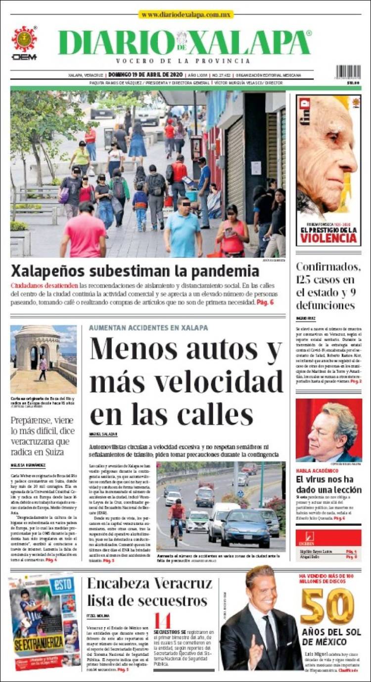 Portada de Diario de Xalapa (México)