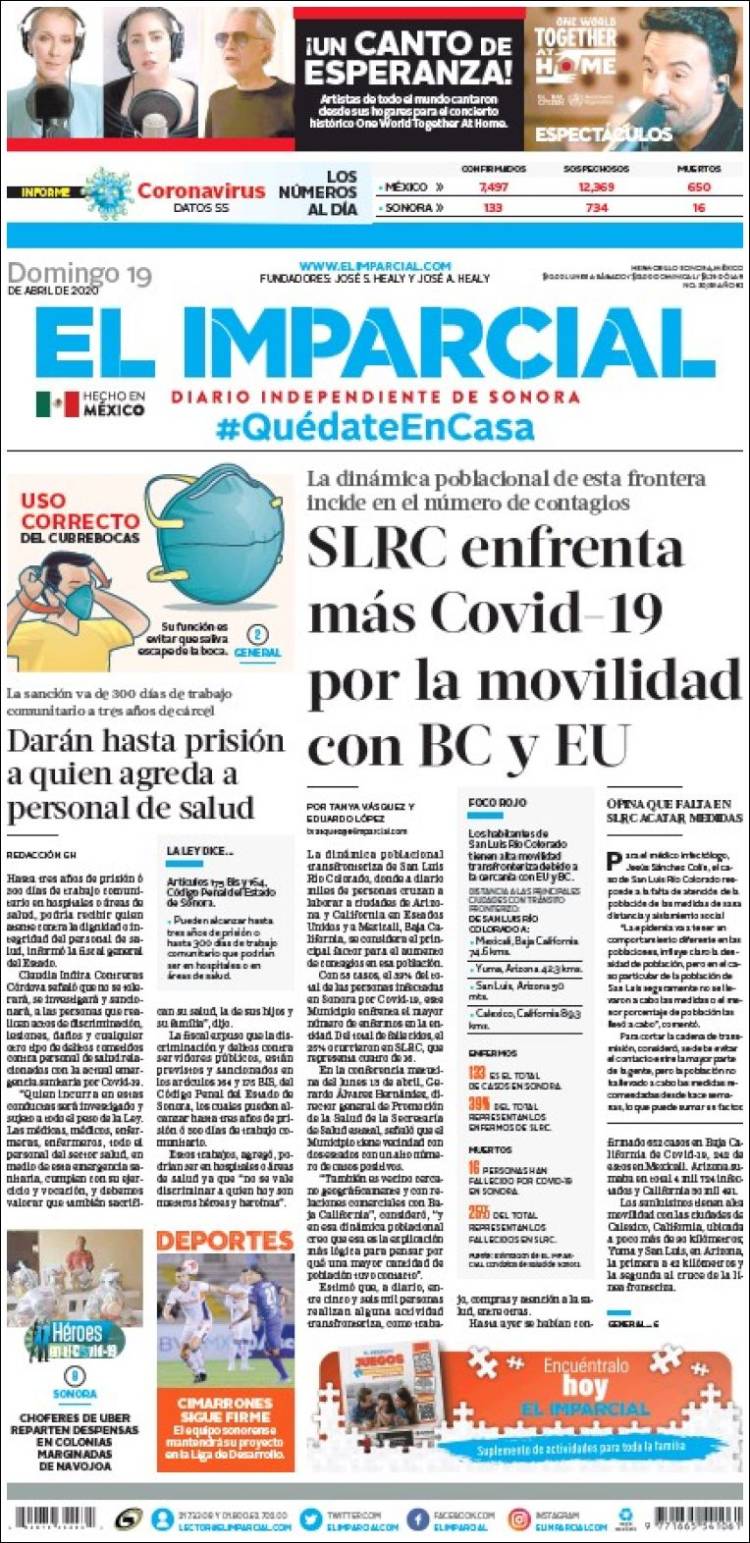 Portada de El Imparcial (México)