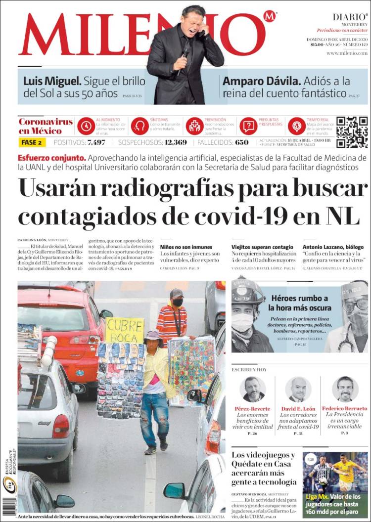 Portada de Milenio de Monterrey (México)