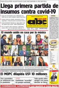 Portada de ABC Color (Paraguay)