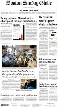 Portada de Boston Globe (USA)