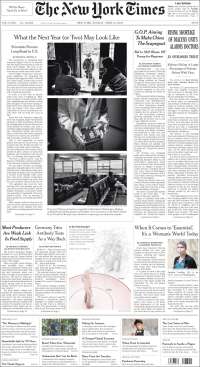 Portada de New York Times (USA)