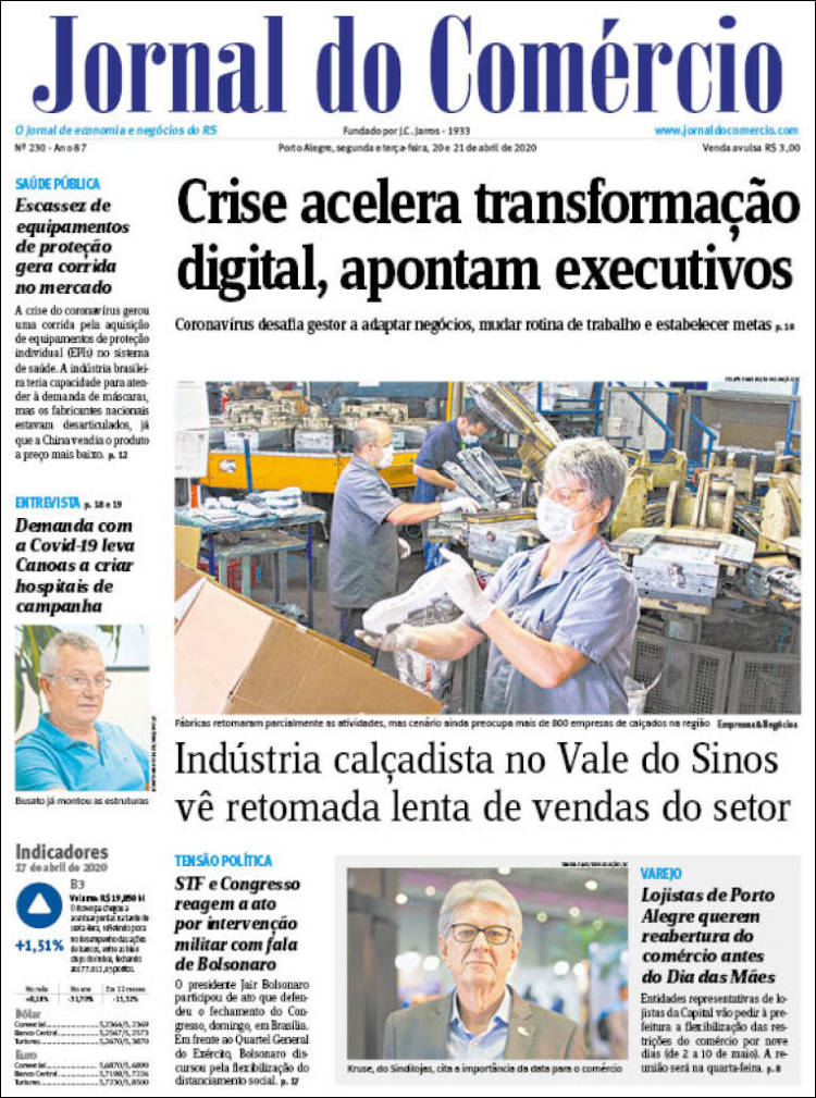 Portada de Jornal do Comércio (Brasil)