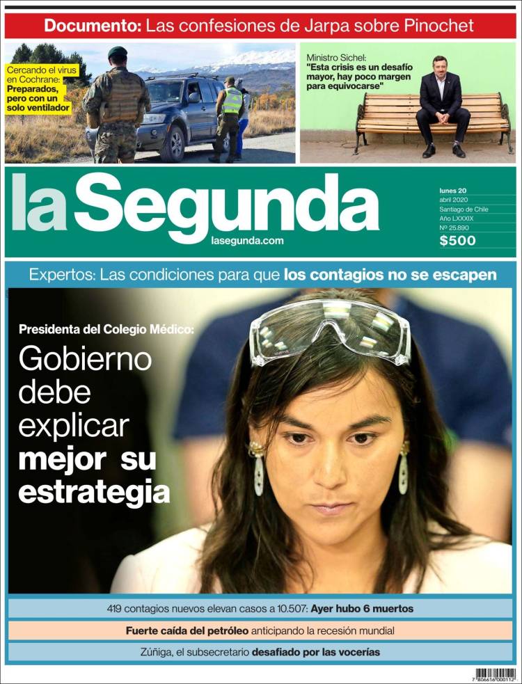 Portada de La Segunda (Chile)