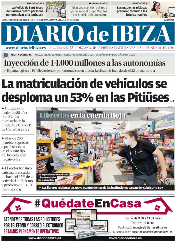 Portada de Diario de Ibiza (España)