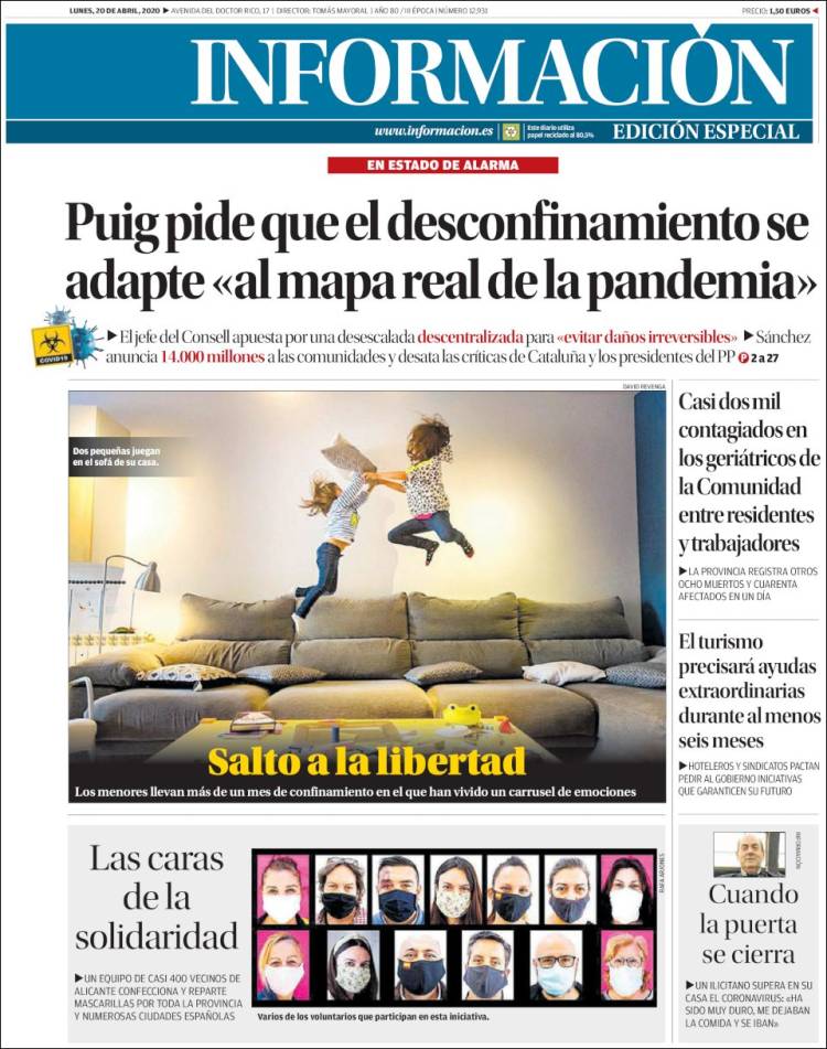 Portada de Diario Información (España)