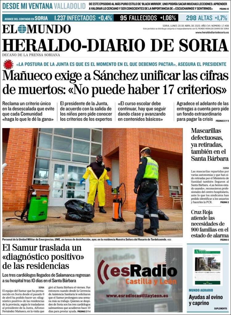 Portada de Diario de Soria (España)