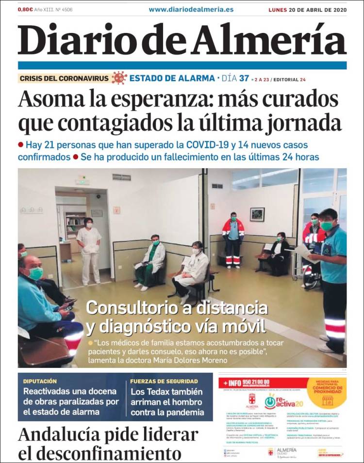 Portada de Diario de Almería (España)