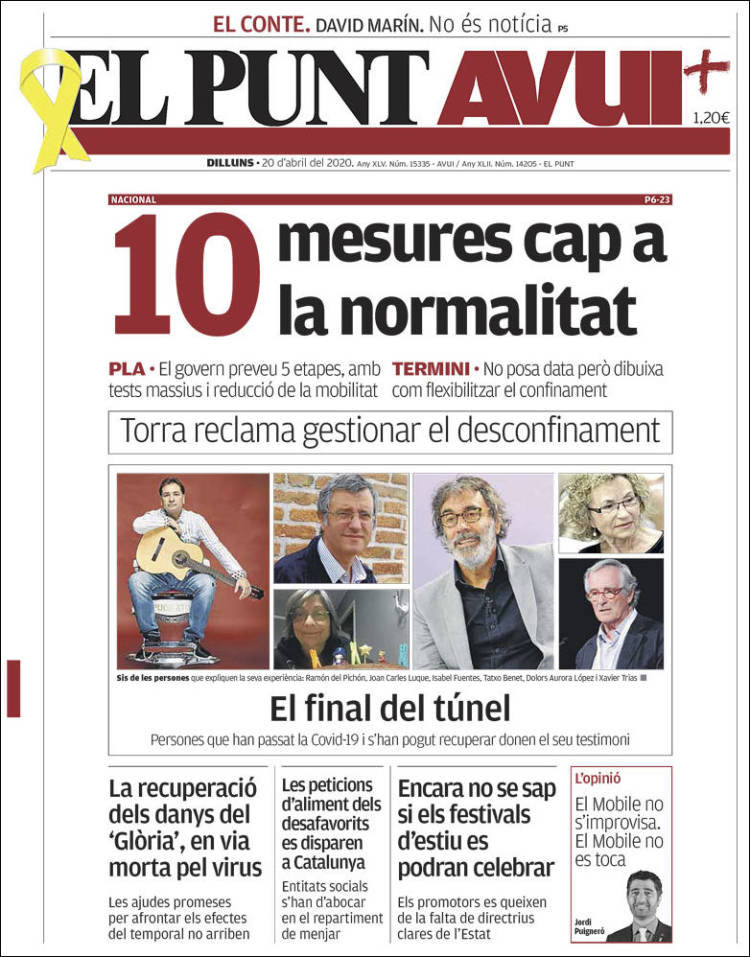 Portada de El Punt Avui (España)