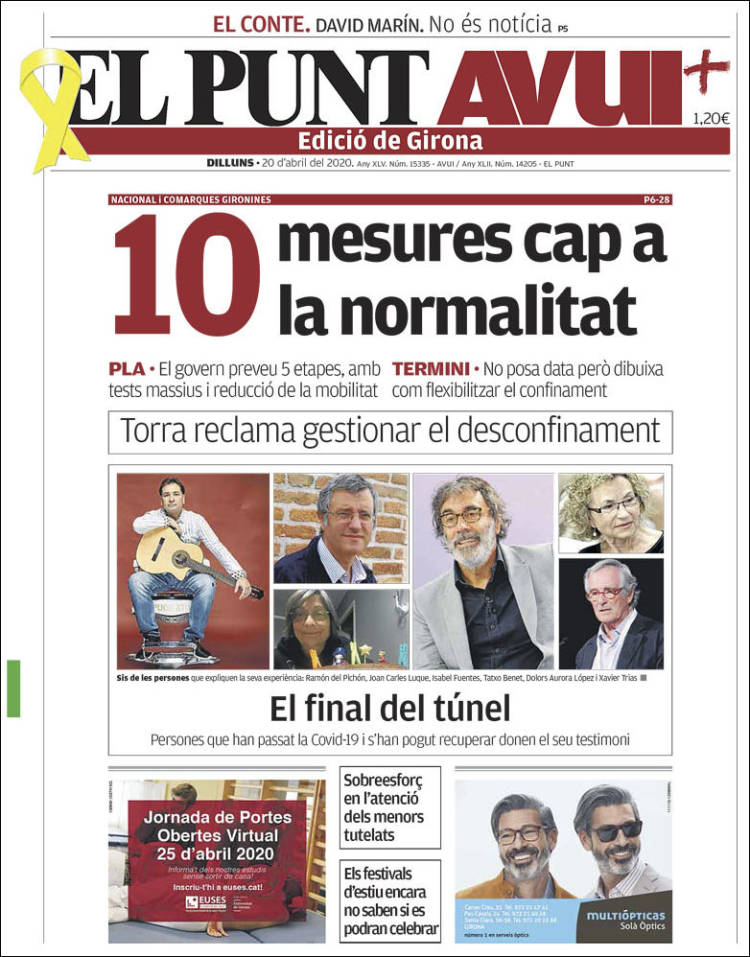 Portada de El Punt Avui - Girona (España)