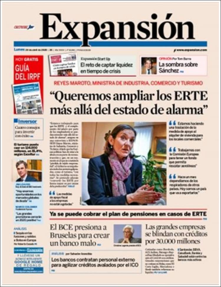 Portada de Expansión (Espa&ntilde;a)