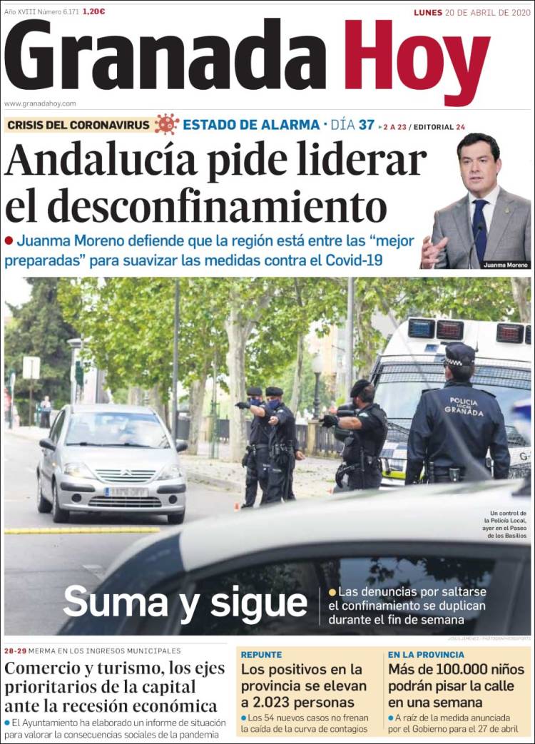 Portada de Granada Hoy (España)