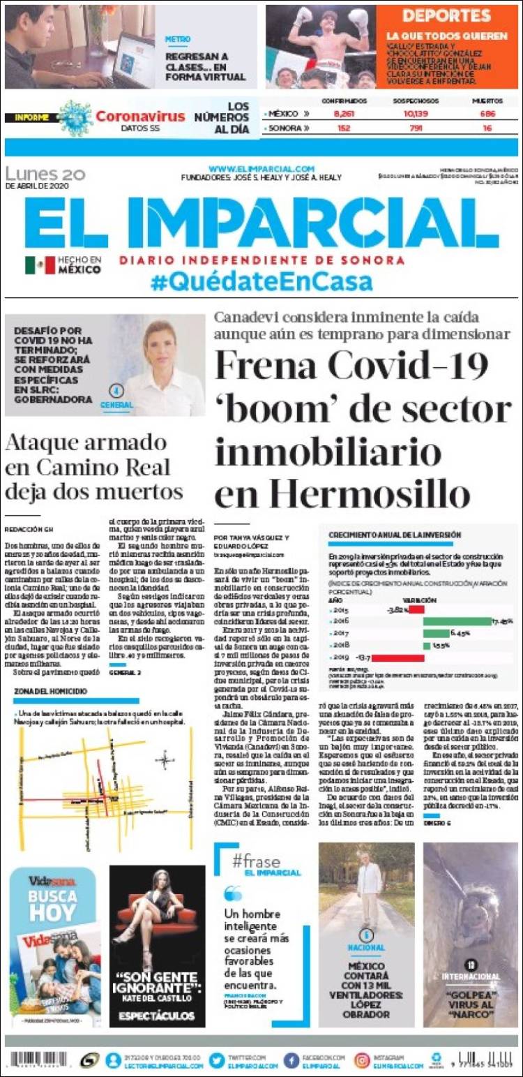 Portada de El Imparcial (M&eacute;xico)