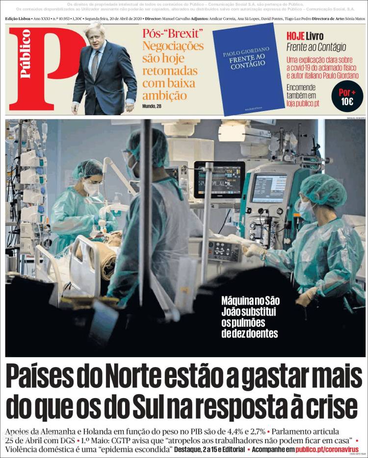 Portada de Público (Portugal)