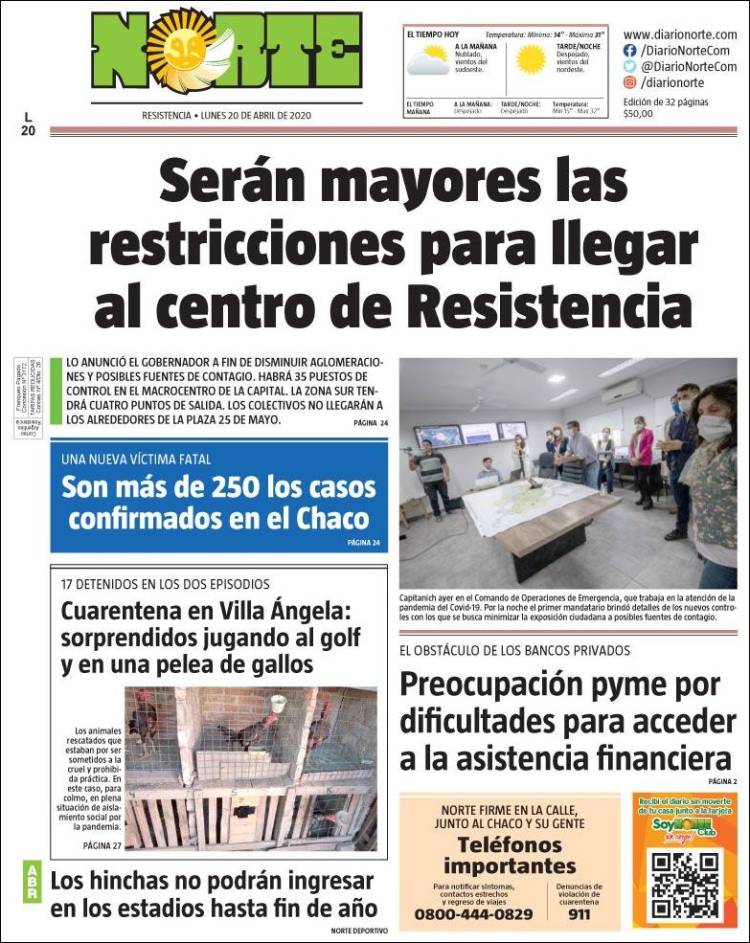 Portada de Diario Norte (Argentina)