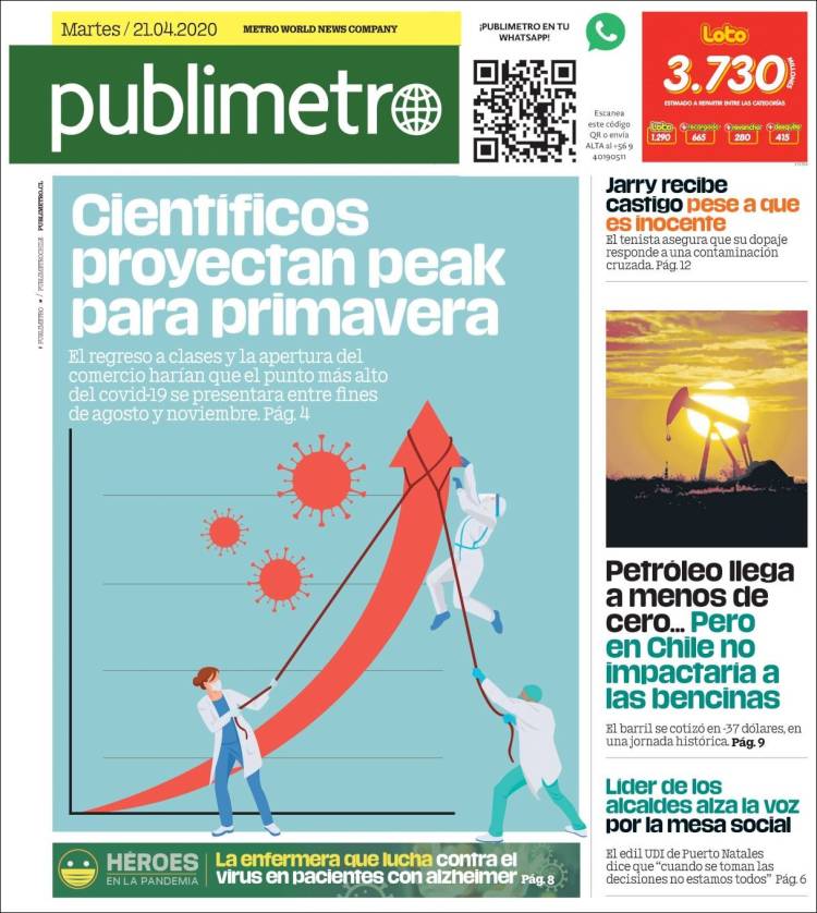 Portada de Publimetro (Chile)