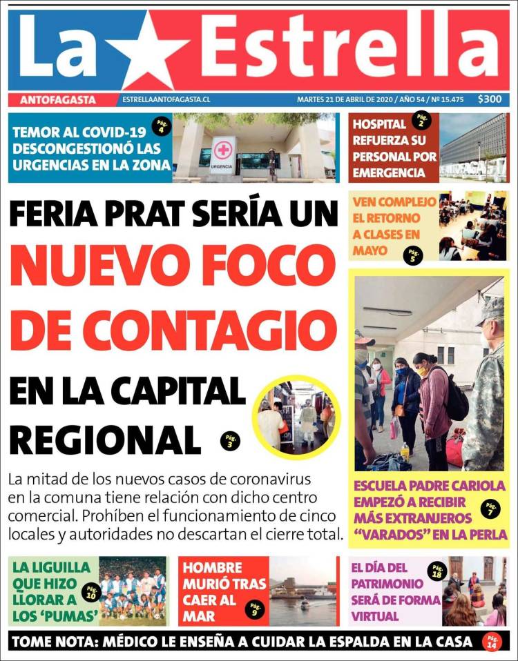 Portada de La Estrella del Norte (Chile)