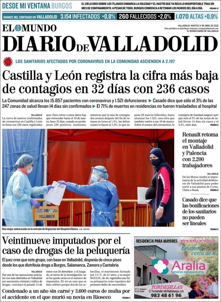 Portada de Diario de Valladolid (España)