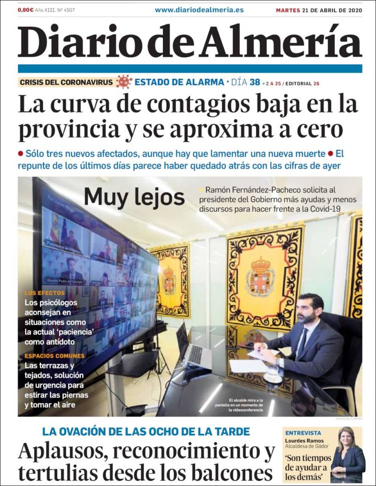 Portada de Diario de Almería (España)